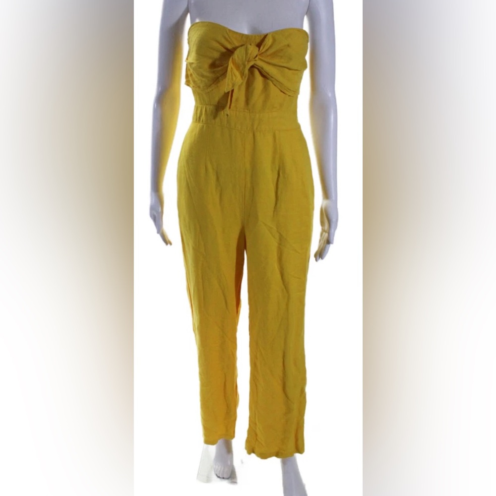 Derek Lam Collective Yellow Women's Strapless Jumper  Size 36. Preowned From RTR